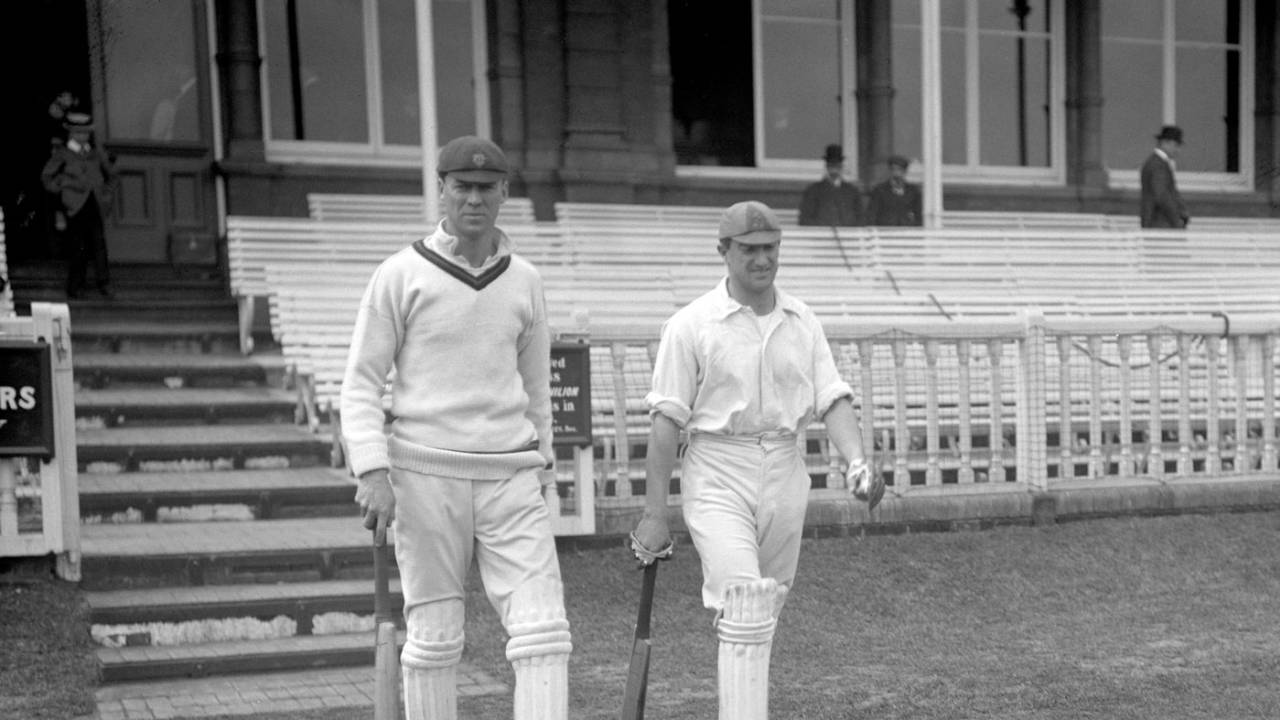 Jimmy Sinclair and Aubrey Faulkner walk out to bat