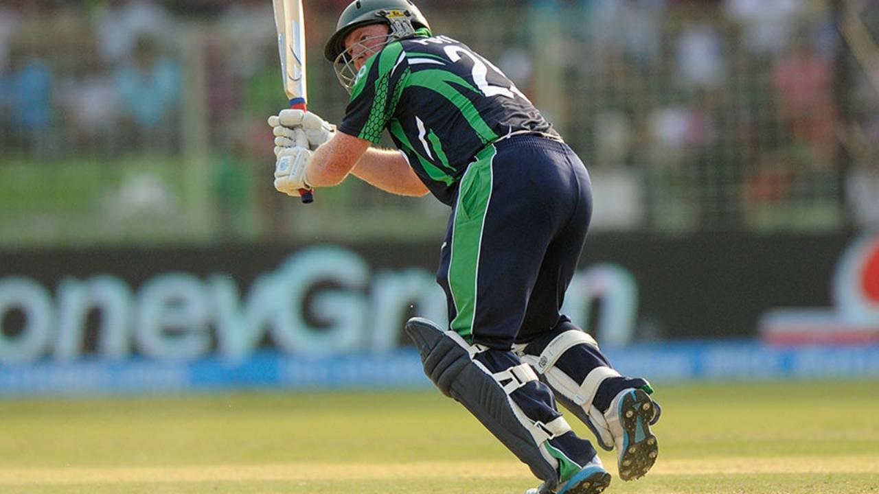 Andrew Poynter flicks the ball off his toes, Ireland v Netherlands, World T20, First Round Group B, Sylhet, March 21, 2014
