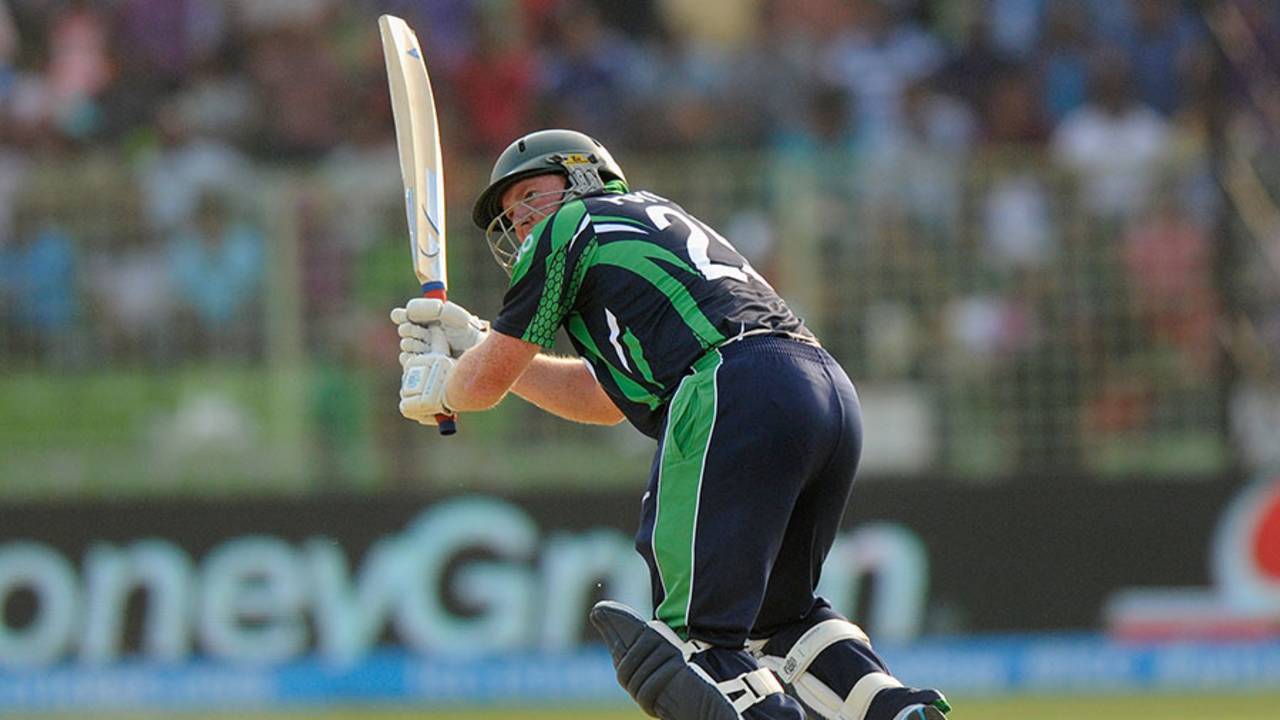Andrew Poynter flicks the ball off his toes, Ireland v Netherlands, World T20, First Round Group B, Sylhet, March 21, 2014