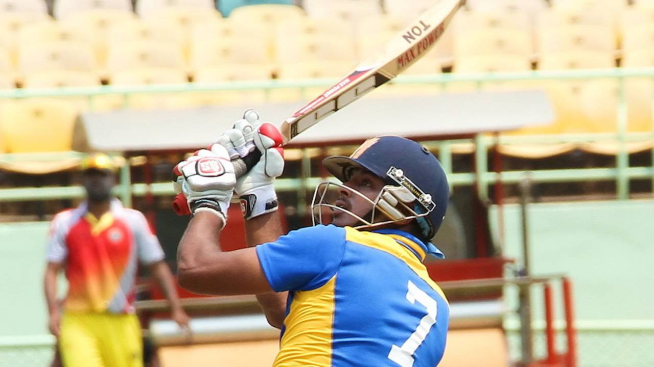 DB Ravi Teja smashed 101 off 68 balls in Hyderabad's win over Kerala, Hyderabad v Kerala, Syed Mushtaq Ali Trophy, Visakhapatnam, April 1, 2014