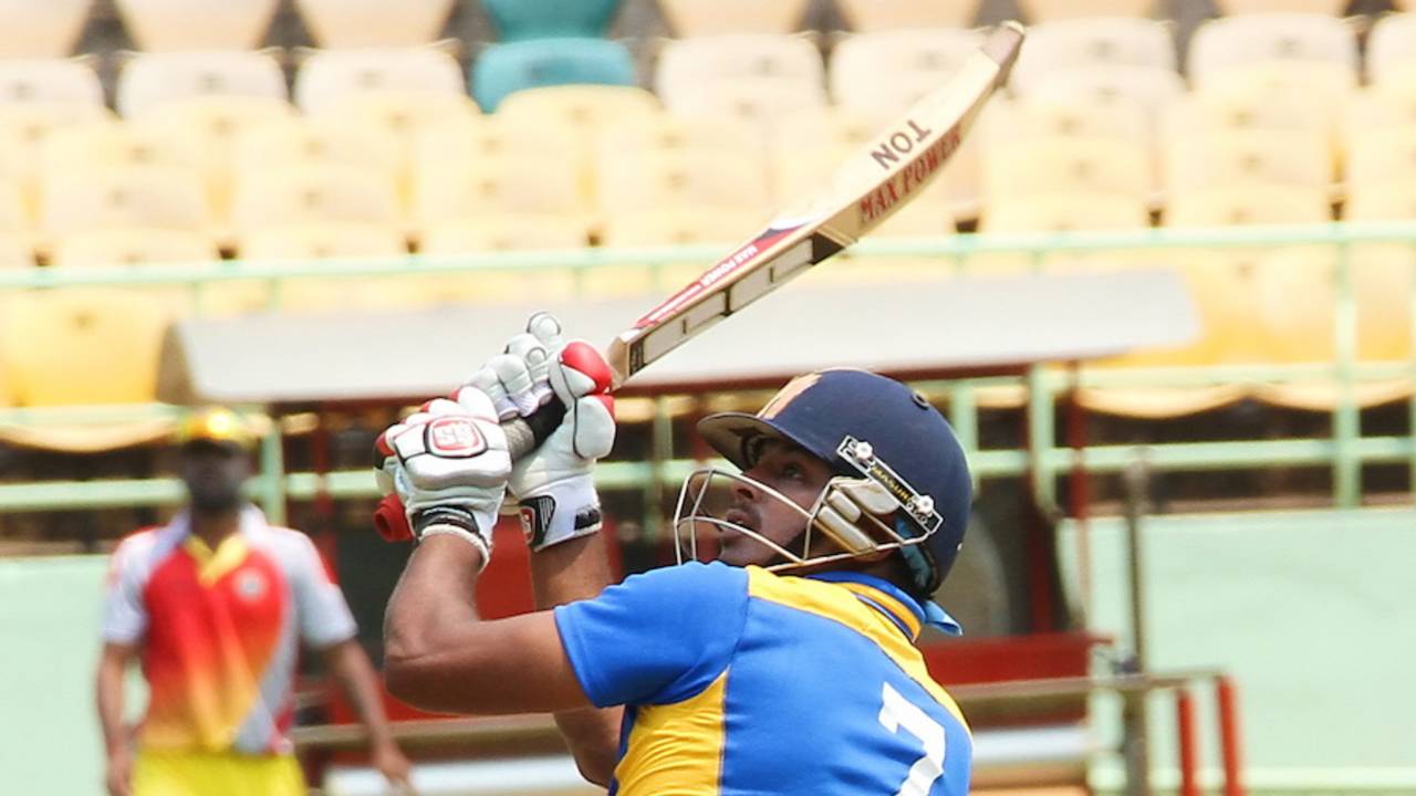 DB Ravi Teja smashed 101 off 68 balls in Hyderabad's win over Kerala