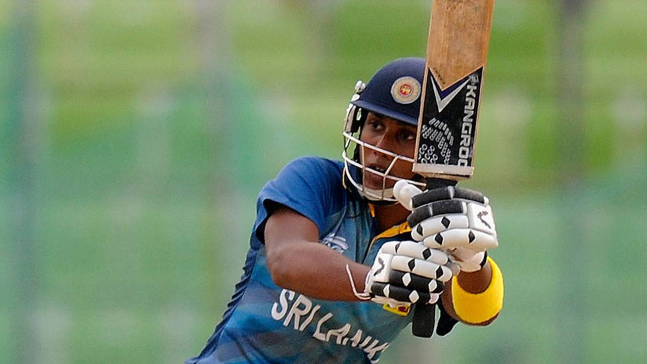 Chamari Atapattu plays the flick, New Zealand v Sri Lanka, Women's World T20, WT20 2016 Qualification Playoff, Sylhet, April 2, 2014