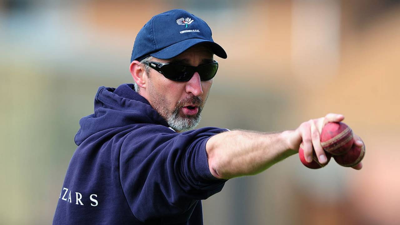 Yorkshire coach Jason Gillespie, Somerset v Yorkshire, County Championship Division One, Taunton, 1st day, April 13, 2014
