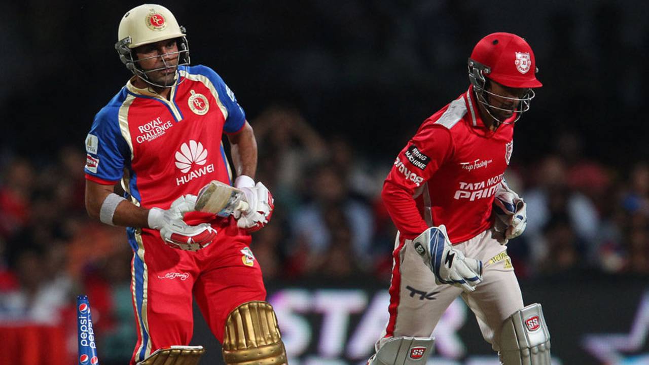 Sachin Rana was bowled by Akshar Patel for 18, Royal Challengers Bangalore v Kings XI Punjab, IPL 2014, Bangalore, May 9 2014