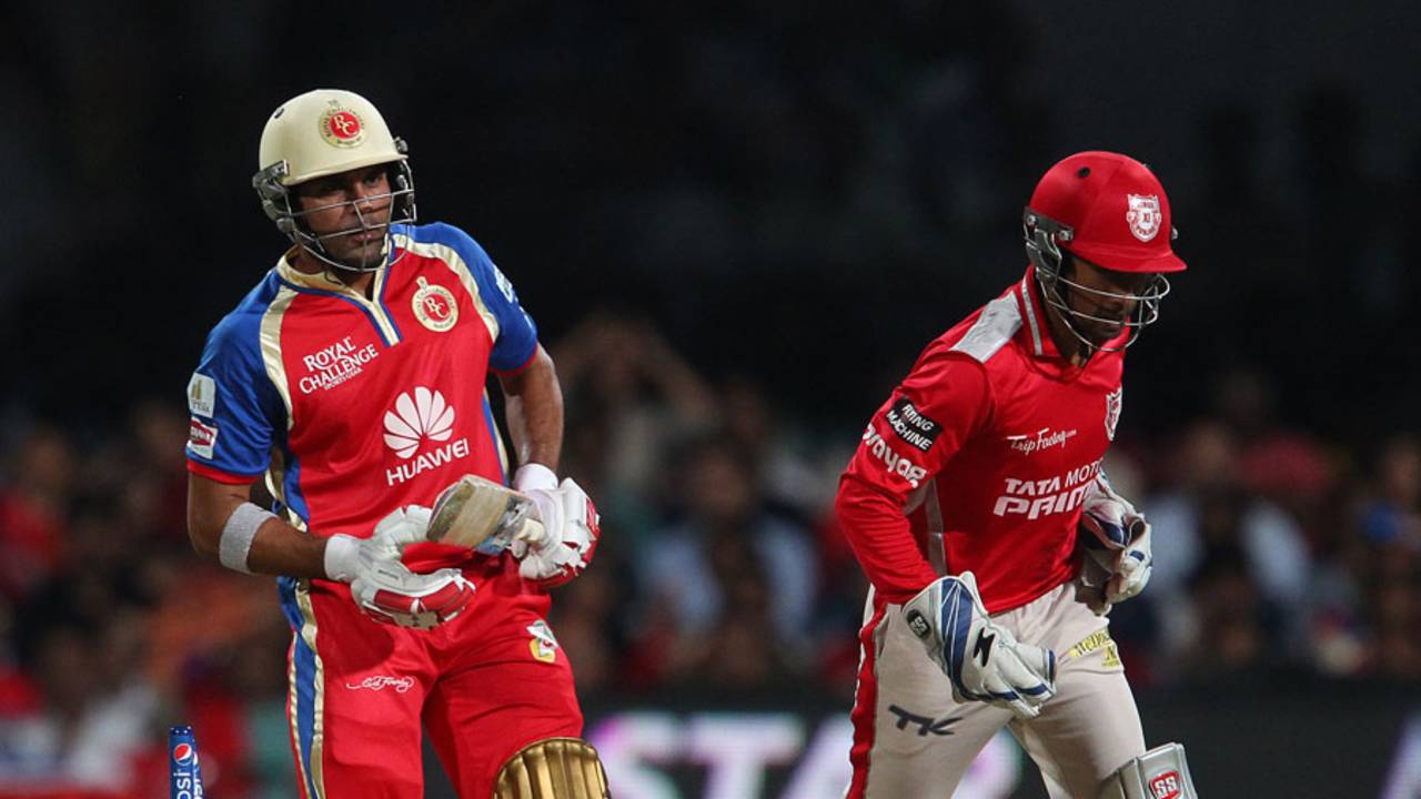 Sachin Rana was bowled by Akshar Patel for 18, Royal Challengers Bangalore v Kings XI Punjab, IPL 2014, Bangalore, May 9 2014