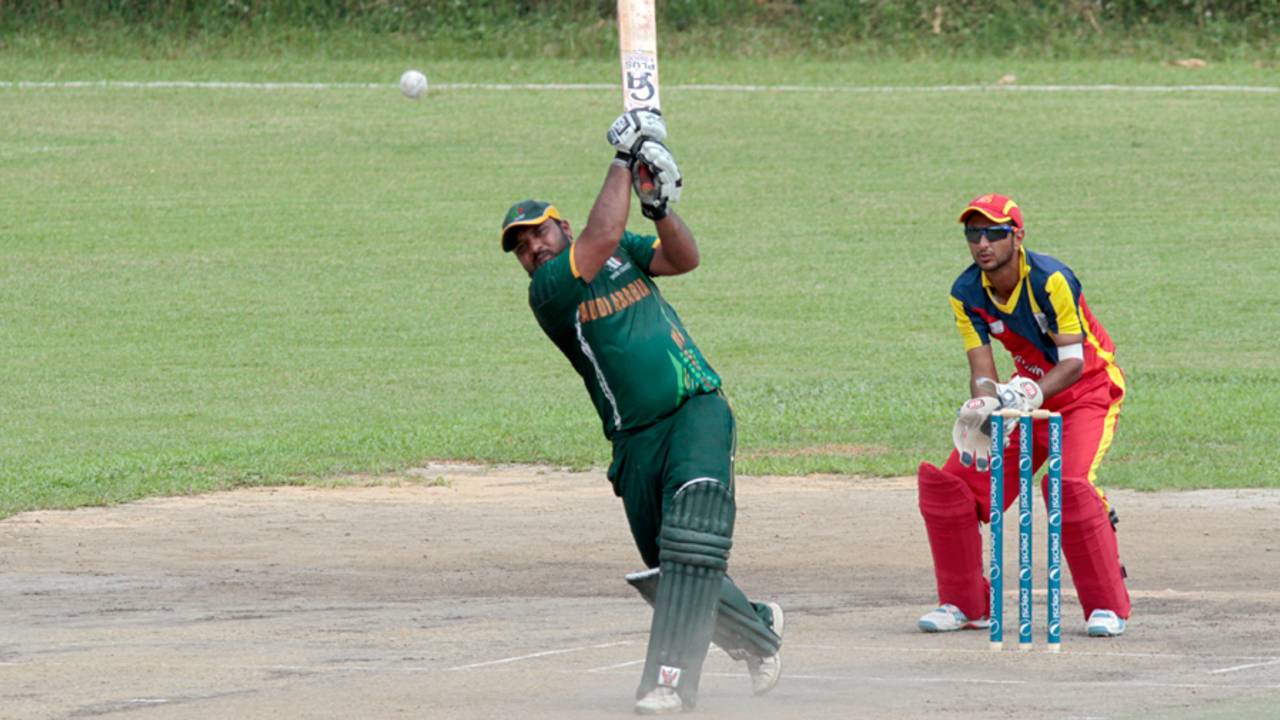Shahbaz Rasheed's cameo helped Saudi Arabia to their third straight win, Bahrain v Saudi Arabia, Asian Cricket Council Elite League, Singapore, June 10, 2014