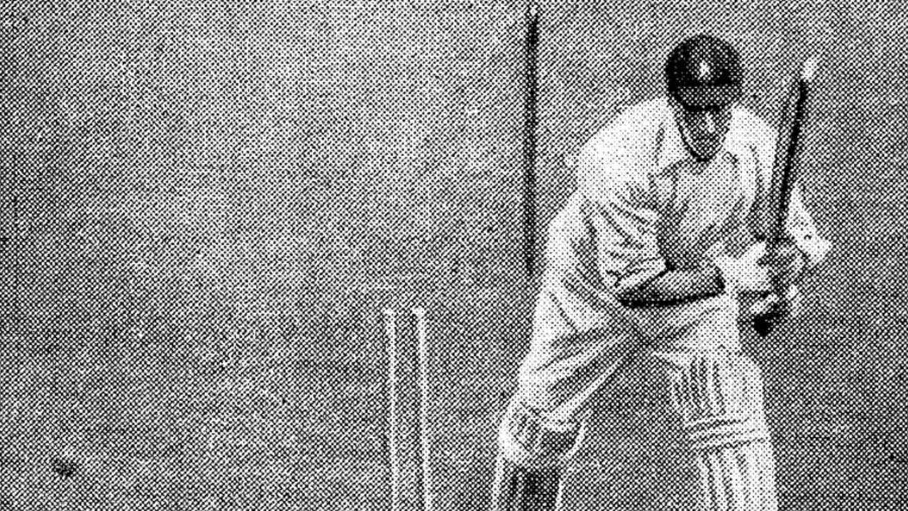 Nummy Deane is bowled by Arthur Gilligan for 2 as South Africa were bowled out for 30, England v South Africa, 1st Test, Birmingham, June 16,  1924