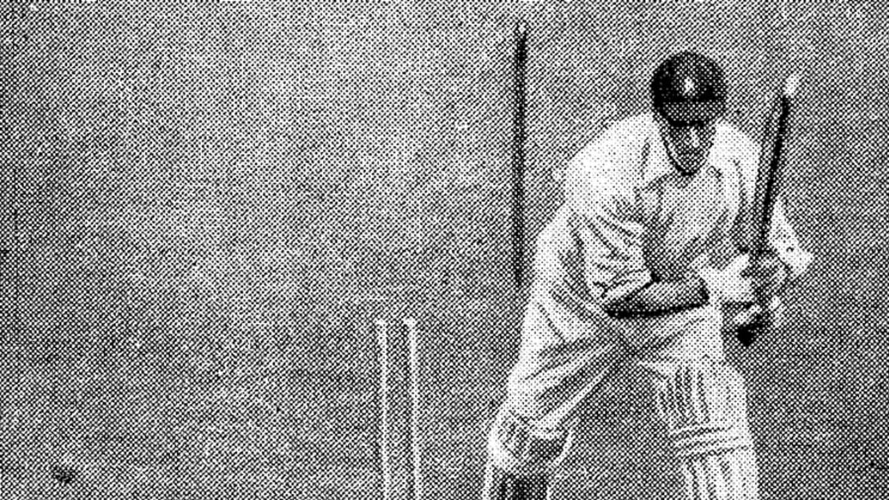 Nummy Deane is bowled by Arthur Gilligan for 2 as South Africa were bowled out for 30, England v South Africa, 1st Test, Birmingham, June 16,  1924