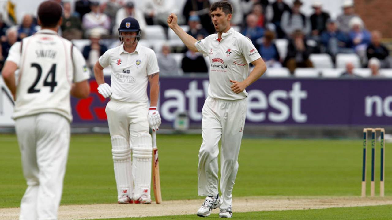 Kyle Hogg claimed a five-for, Durham v Lancashire, County Championship, Division One, 1st day, Chester-le-Street, June 15, 2014