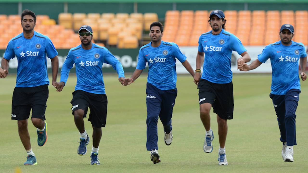India's pace-bowling group does the hard yards, Leicester, June 25, 2014 