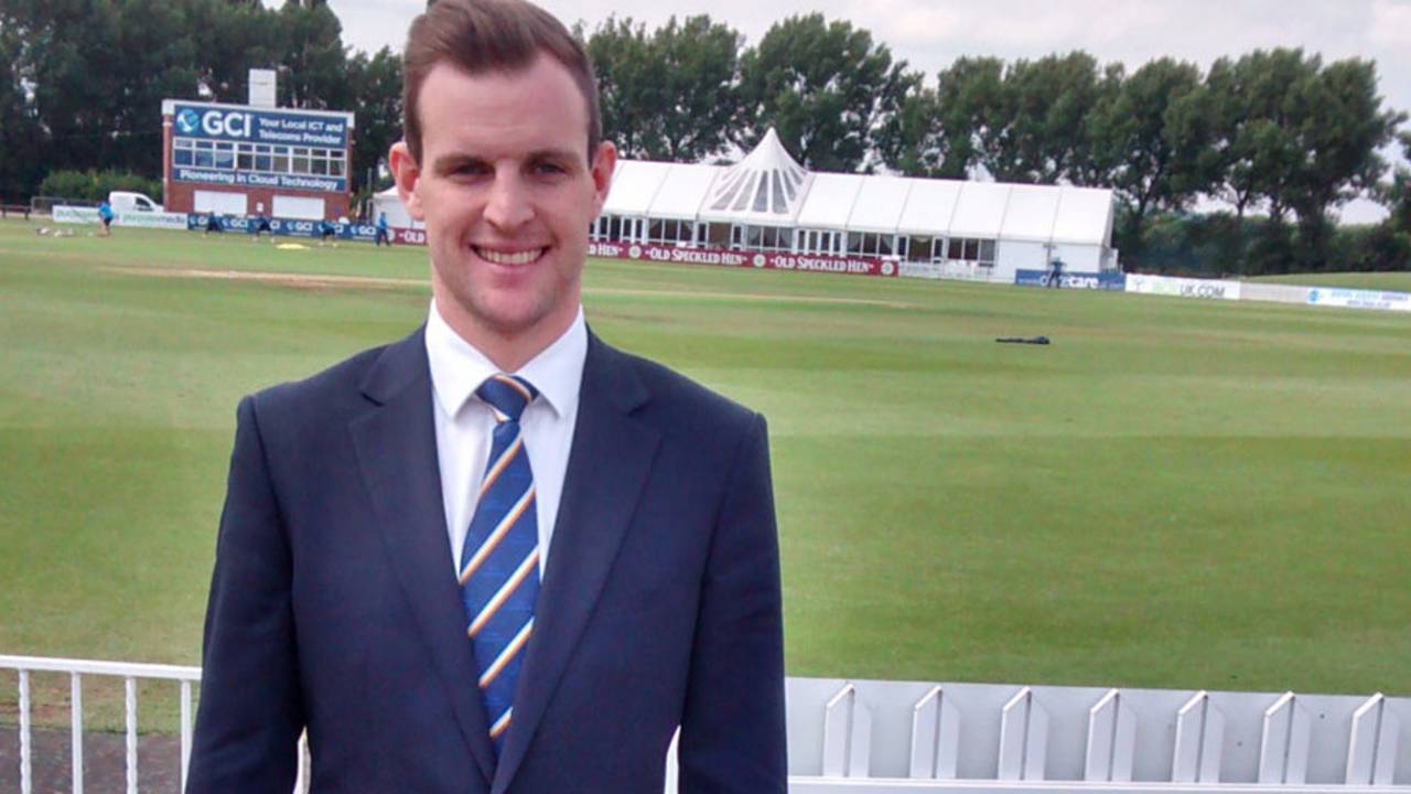 Tom Poynton is involved in promoting the India tour game, County Ground, Derby, June 30, 2014