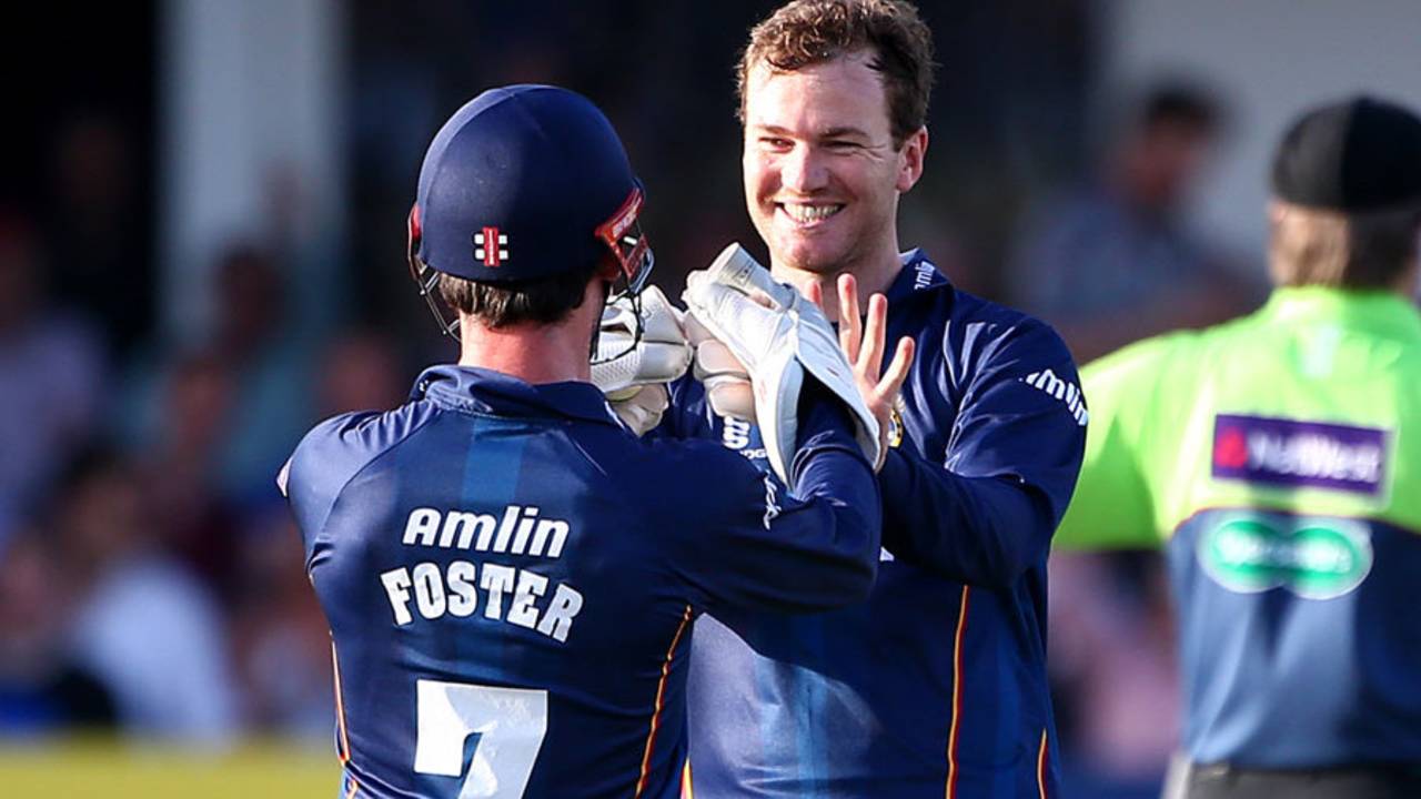 Tim Phillips had Kevin Pietersen stumped by James Foster, Essex v Surrey, NatWest T20 Blast, South Division, Chelmsford, July 4, 2014