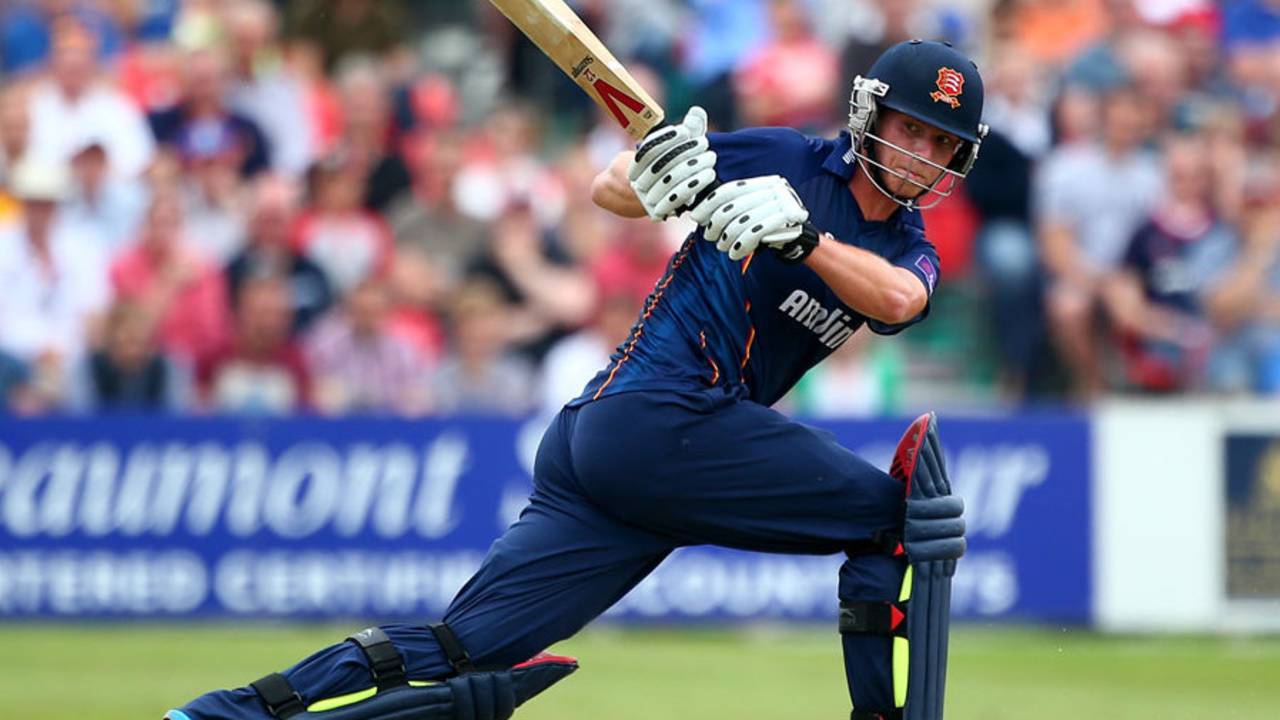Tom Westley reverse-sweeps on his way to a hundred, Essex v Kent, NatWest T20 Blast, Colchester, July 12, 2014