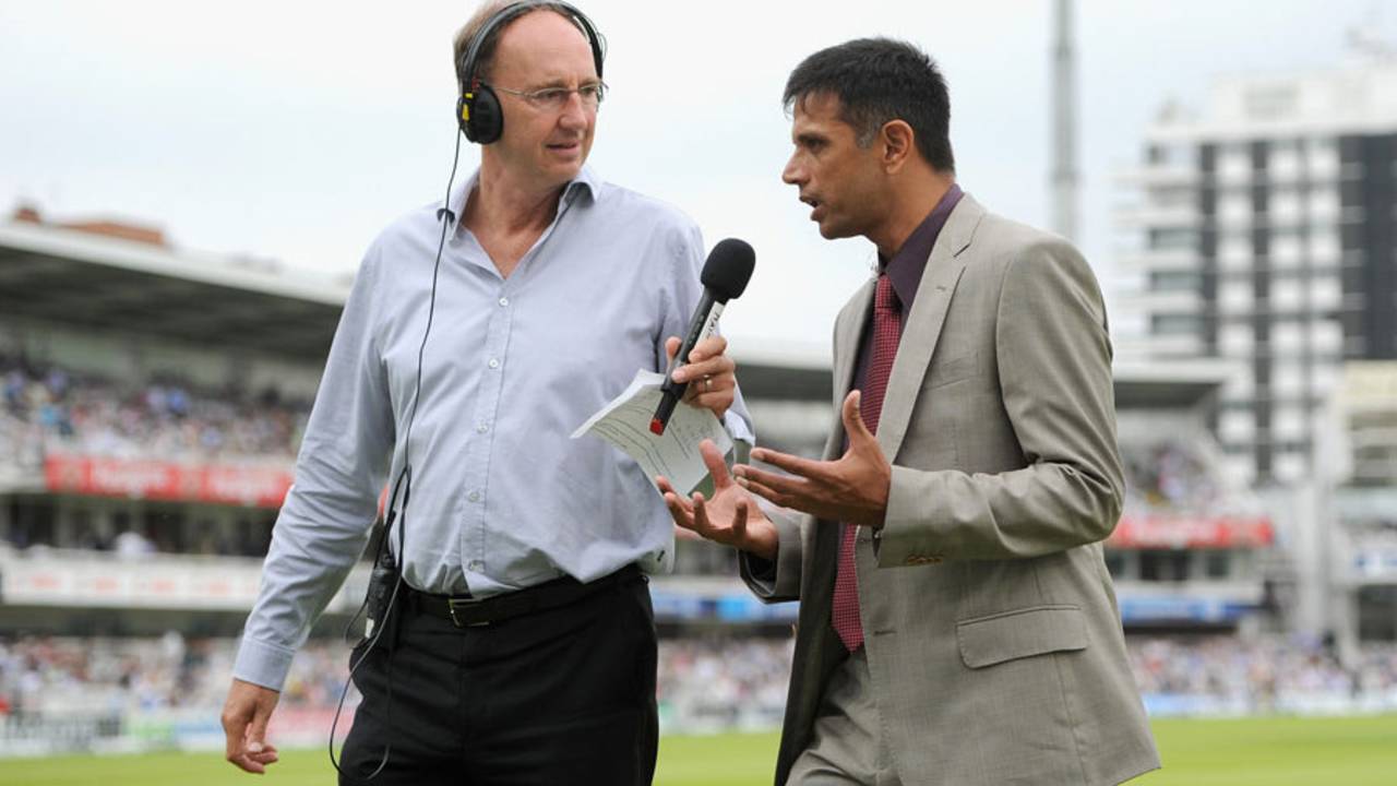 Jonathan Agnew and Rahul Dravid discuss the match on radio, England v India, 2nd Investec Test, Lord's, 4th day, July 20, 2014