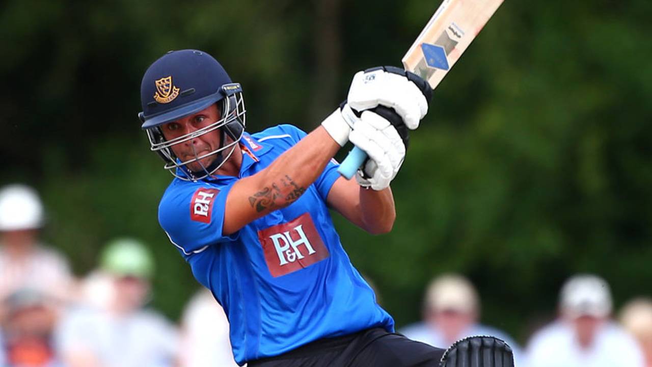 Steffan Piolet made his first one-day fifty, Sussex v Nottinghamshire, Royal London Cup, Group B, Horsham, July 27, 2014