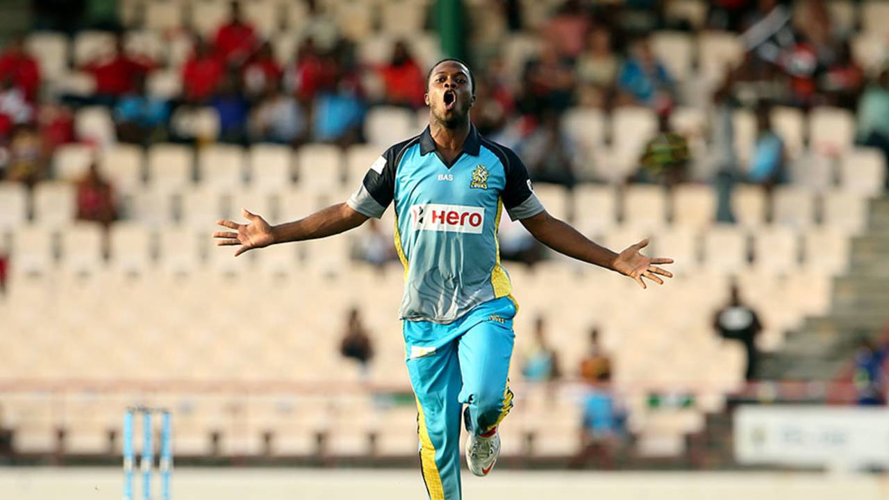 Ray Jordan took two wickets, St Lucia Zouks v Trinidad & Tobago Red Steel, CPL 2014, Gros Islet, August 2, 2014