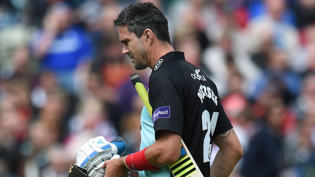 Kevin Pietersen failed on NatWest T20 Finals Day, Surrey v Birmingham, NatWest T20 Blast semi-final, Edgbaston, August 23, 2014
