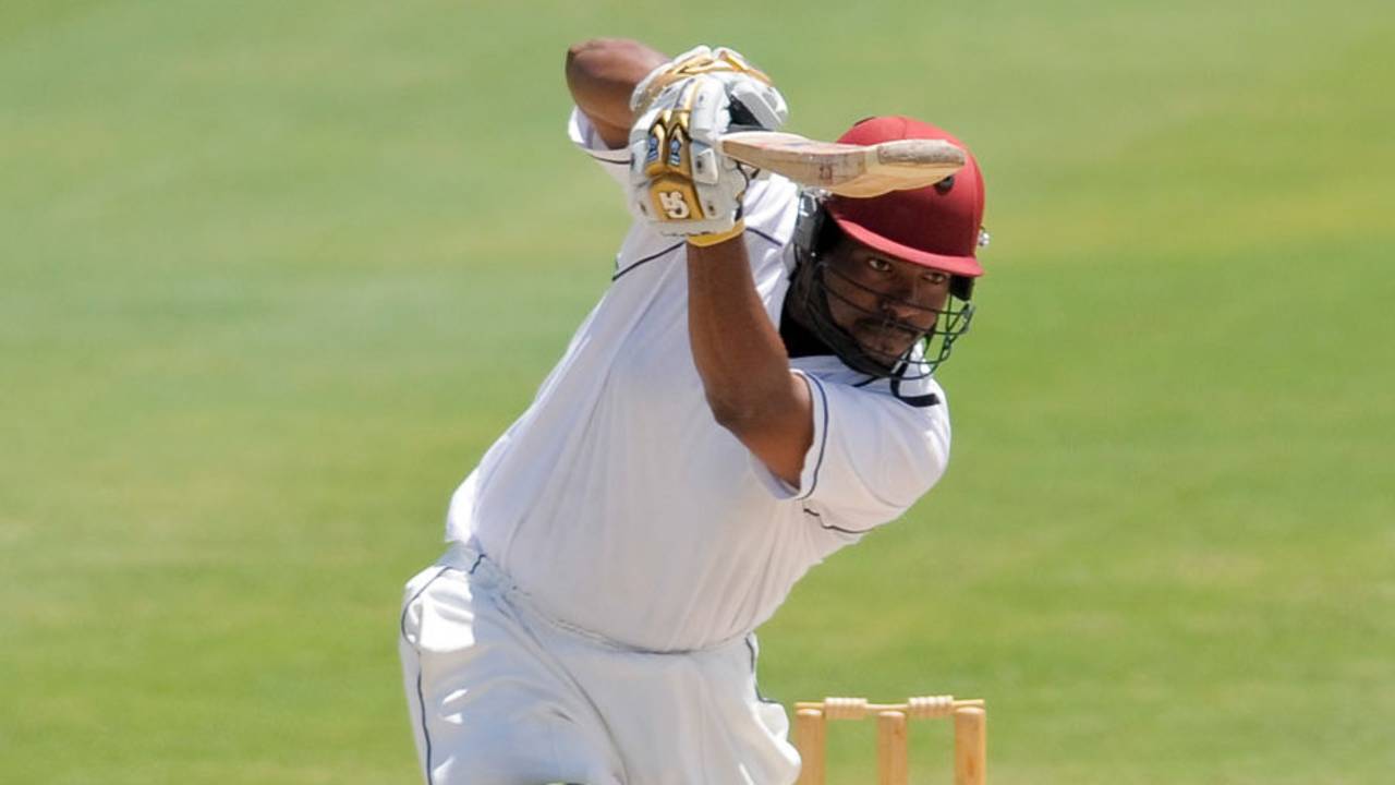 Shane Jeffers produced a stroke-filled century, St Kitts & Nevis v Bangladeshis, tour game, 2nd day, St Kitts, August 31, 2014