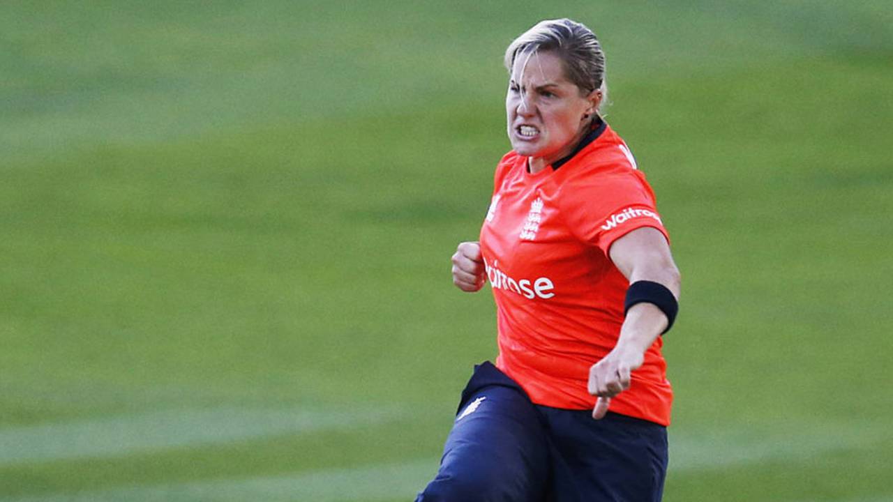 Katherine Brunt will miss the rest of England's tour of South Africa after injuring her back&nbsp;&nbsp;&bull;&nbsp;&nbsp;Getty Images