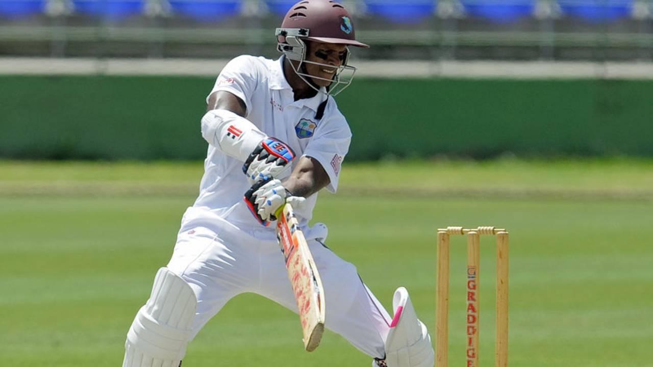 Shivnarine Chanderpaul cruised to 183 on the final day of the game, St Kitts & Nevis v Bangladeshis, tour game, 2nd day, St Kitts, September 1, 2014