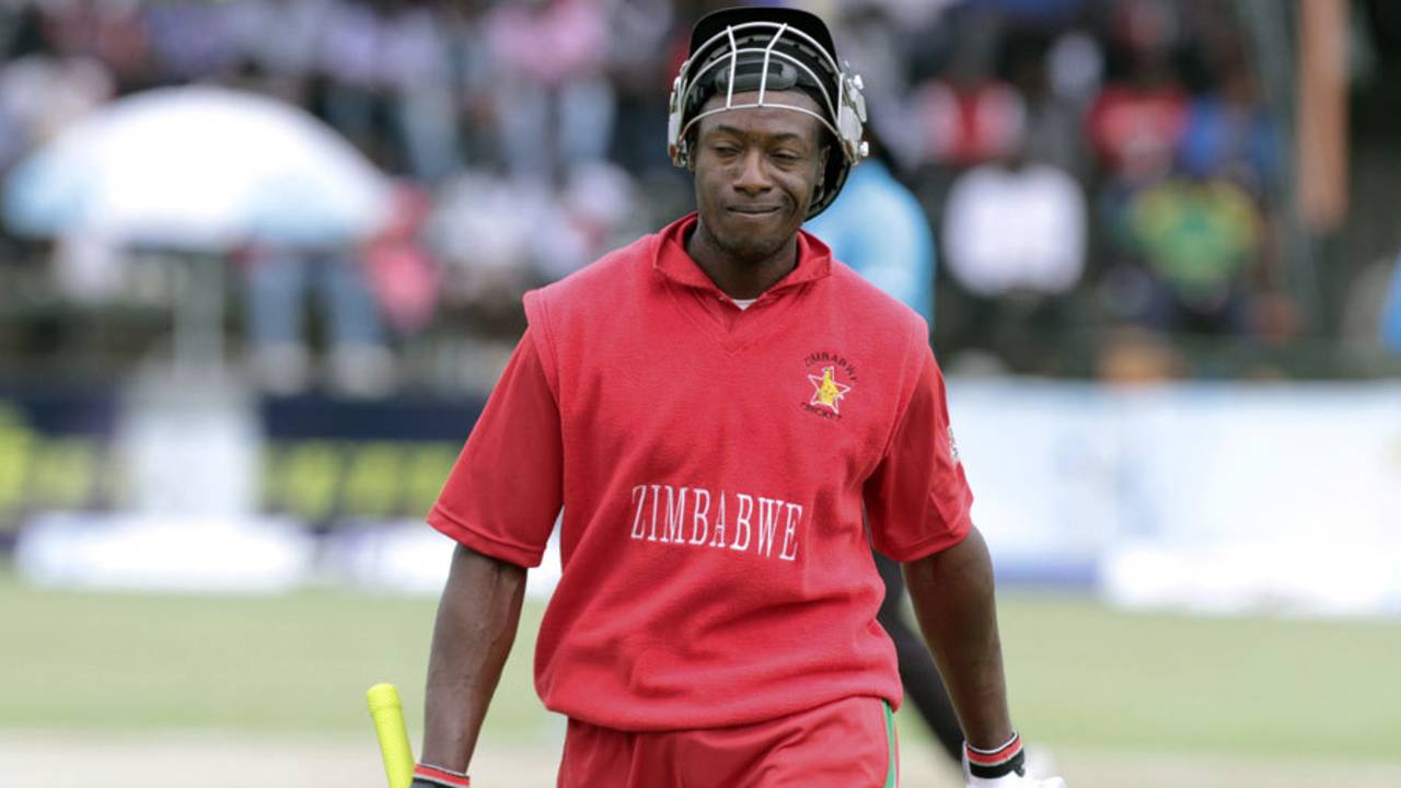 Vusi Sibanda was run out for 11, Zimbabwe v South Africa, tri-series, Harare, September 4, 2014