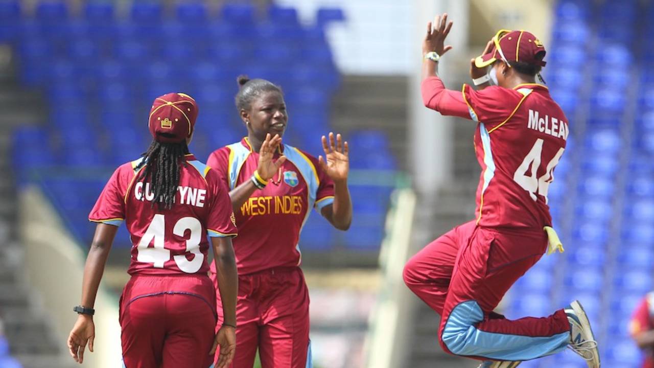 Tremayne Smartt finished with figures of 10-3-24-5, West Indies v New Zealand, 1st women's ODI, St Kitts, September 12, 2014