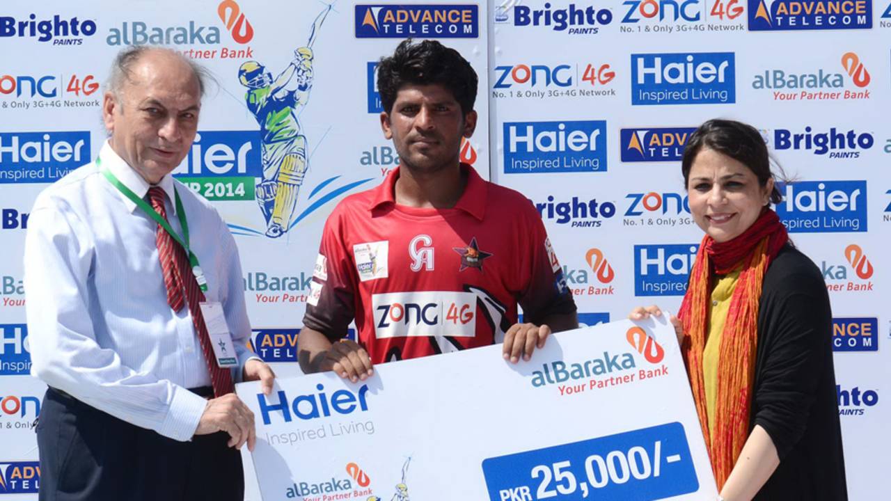 Zubair Ahmed was Man of the Match for his unbeaten ton