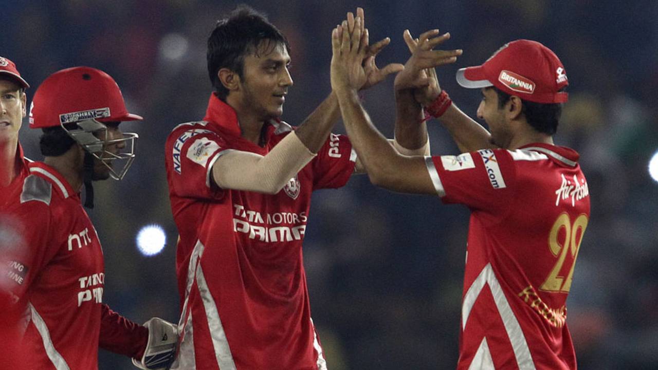 Akshar Patel finished with his T20 best of 3 for 15, Cape Cobras v Kings XI Punjab, Champions League T20, Group B, Mohali, September 28, 2014