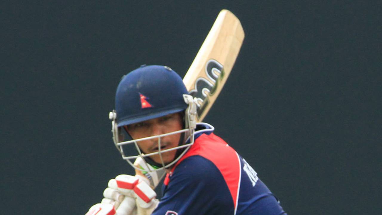 Naresh Budayair scored 62, Nepal v Uganda, ICC World Cricket League Division Three, Kuala Lumpur, October 23, 2014
