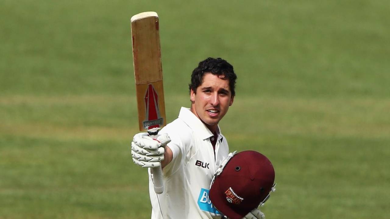 Nick Stevens scored his maiden first-class hundred, South Australia v Queensland, Sheffield Shield, Adelaide, 1st day, October 31, 2014