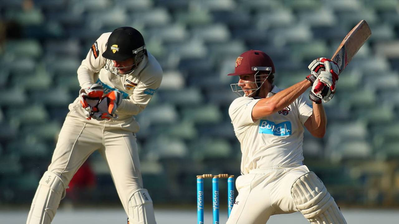 Greg Moller scored a fighting 86 for Queensland in the second innings, WA v Queensland, Sheffield Shield 2014-15, 3rd day, Perth, November 10, 2014