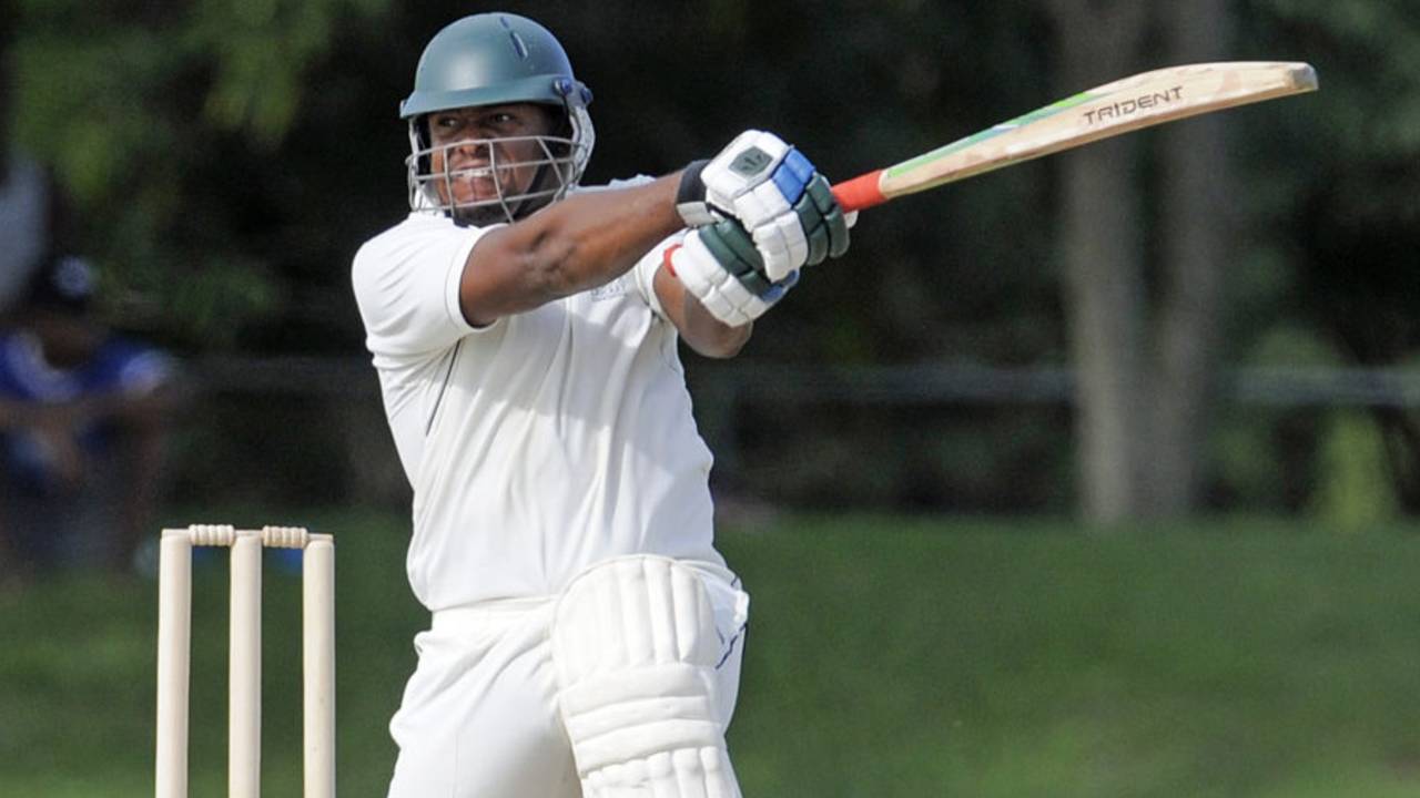 Shacaya Thomas scored 59, the only half-century of the game, Barbados v Jamaica, Professional Cricket League, 4th day, November 24, 2014
