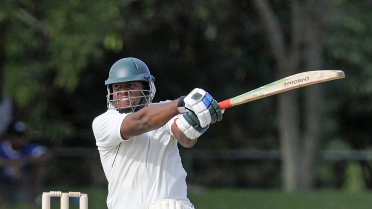 Shacaya Thomas scored 59, the only half-century of the game, Barbados v Jamaica, Professional Cricket League, 4th day, November 24, 2014