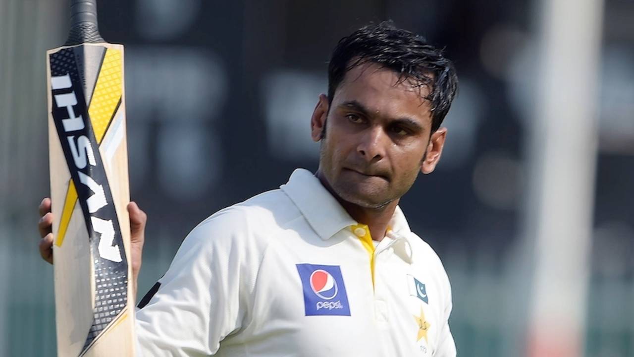 Mohammad Hafeez scored a career-best 197, but became only the third Pakistani batsmen to be dismissed twice in the 190s&nbsp;&nbsp;&bull;&nbsp;&nbsp;AFP