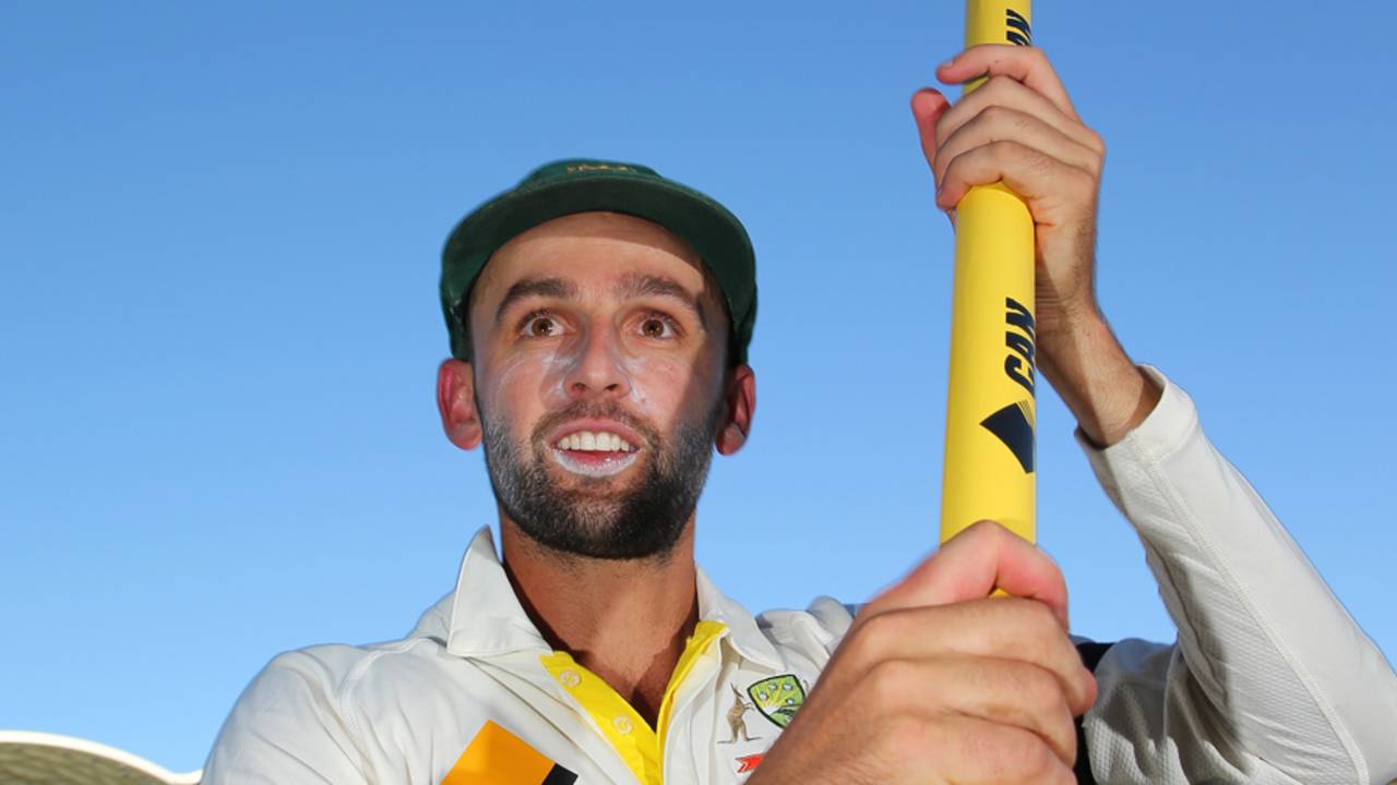 Nathan Lyon claimed 12 for 286 in the game, Australia v India, 1st Test, Adelaide, 5th day, December 13, 2014