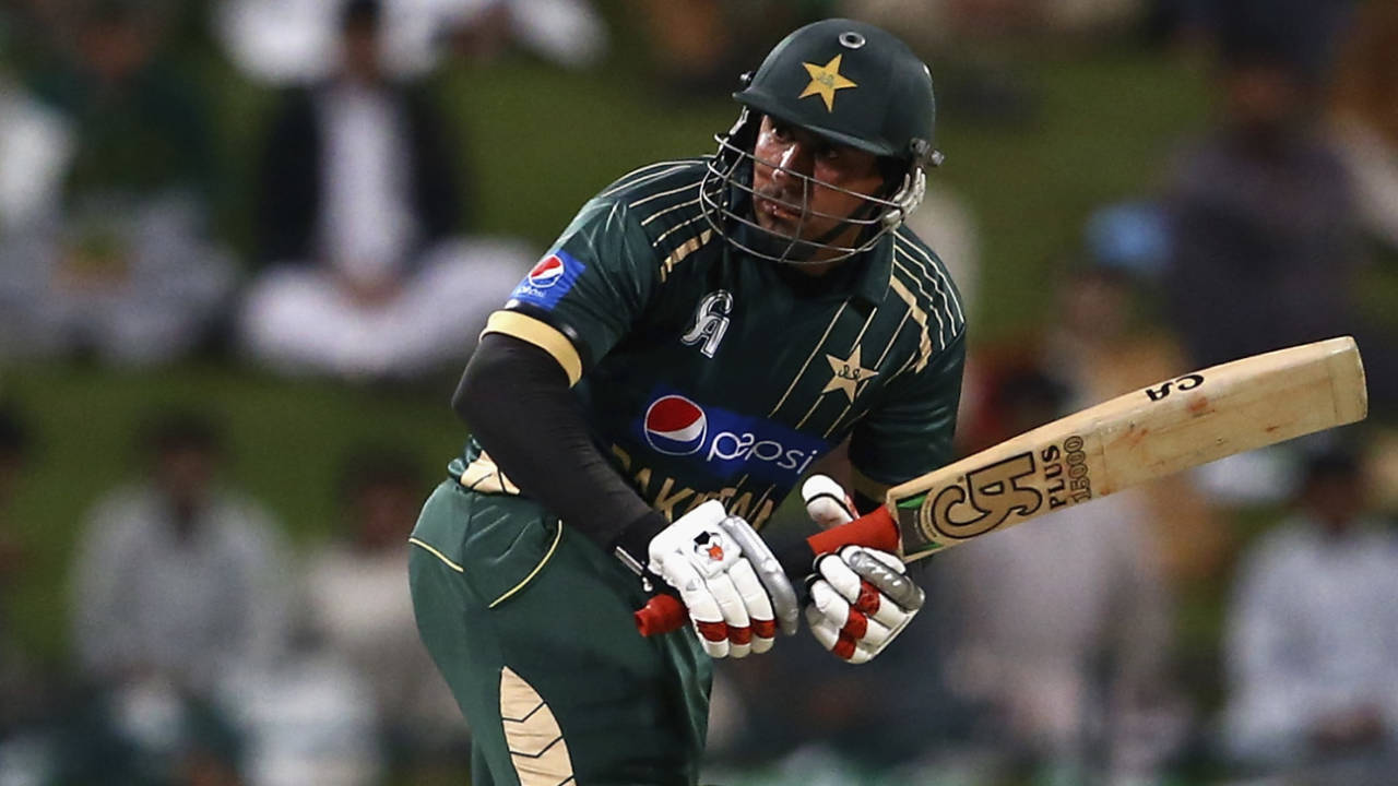 Nasir Jamshed was given a 10-year ban by the PCB in 2018, Pakistan v New Zealand, 4th ODI, Abu Dhabi, December 17, 2014