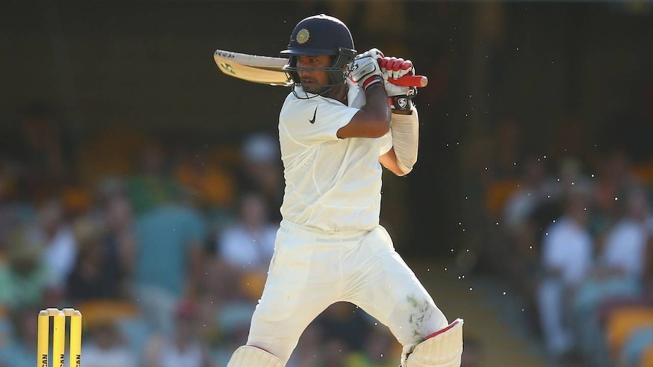 Cheteshwar Pujara cuts behind square, Australia v India, 2nd Test, Brisbane, 3rd day, December 19, 2014