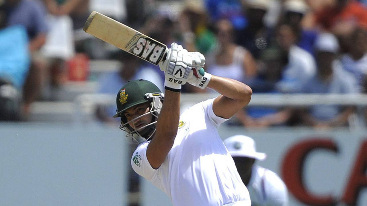 Alviro Petersen worked hard for his 42 before being run out, South Africa v West Indies, 3rd Test, Cape Town, 2nd day, January 3, 2015