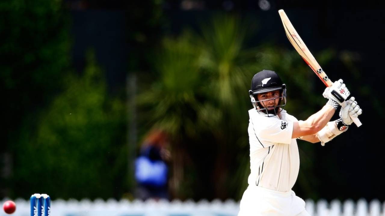 Kane Williamson plays the cut, New Zealand v Sri Lanka, 2nd Test, Wellington, 3rd day, January 5, 2015