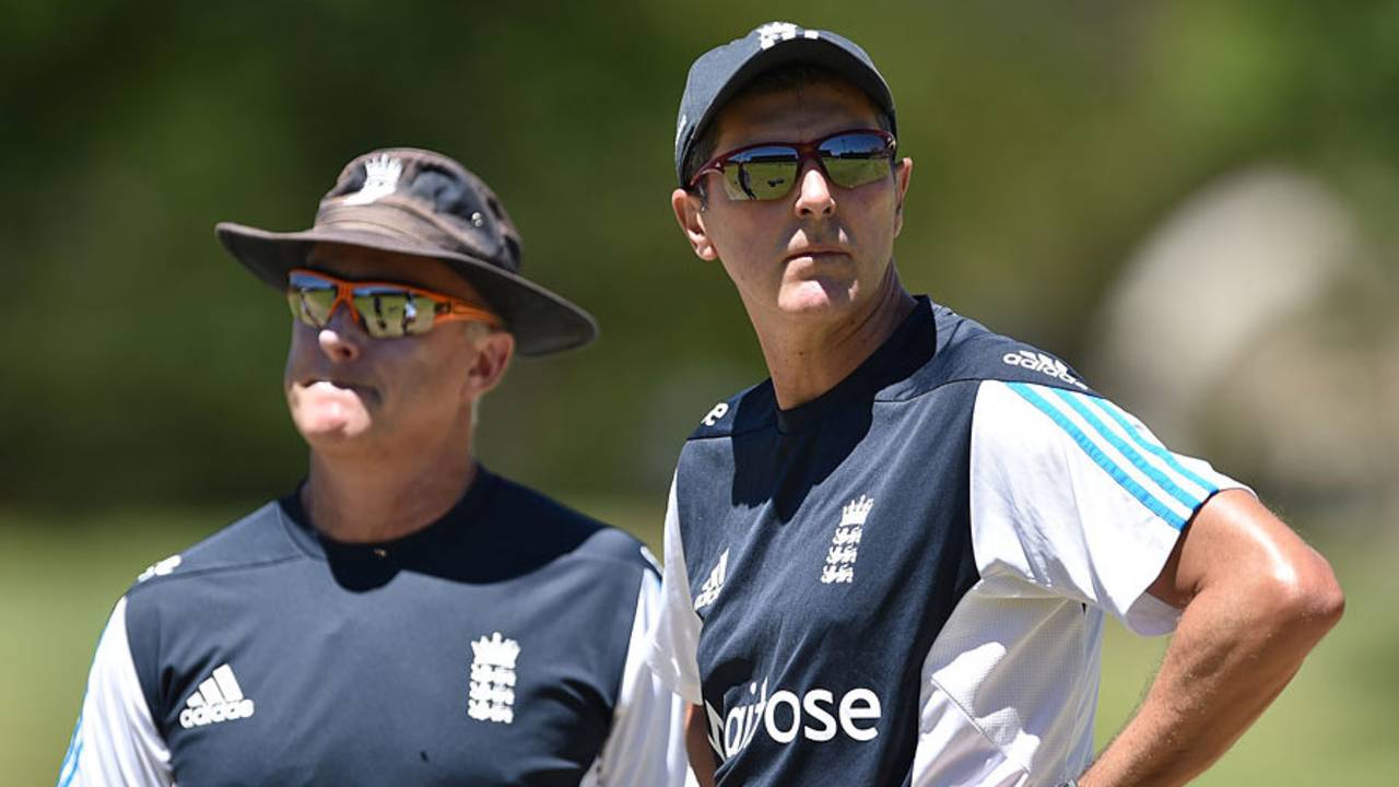Mark Robinson (right, with Graham Thorpe) has made a strong impression at Sussex and with the England Lions&nbsp;&nbsp;&bull;&nbsp;&nbsp;Gallo Images