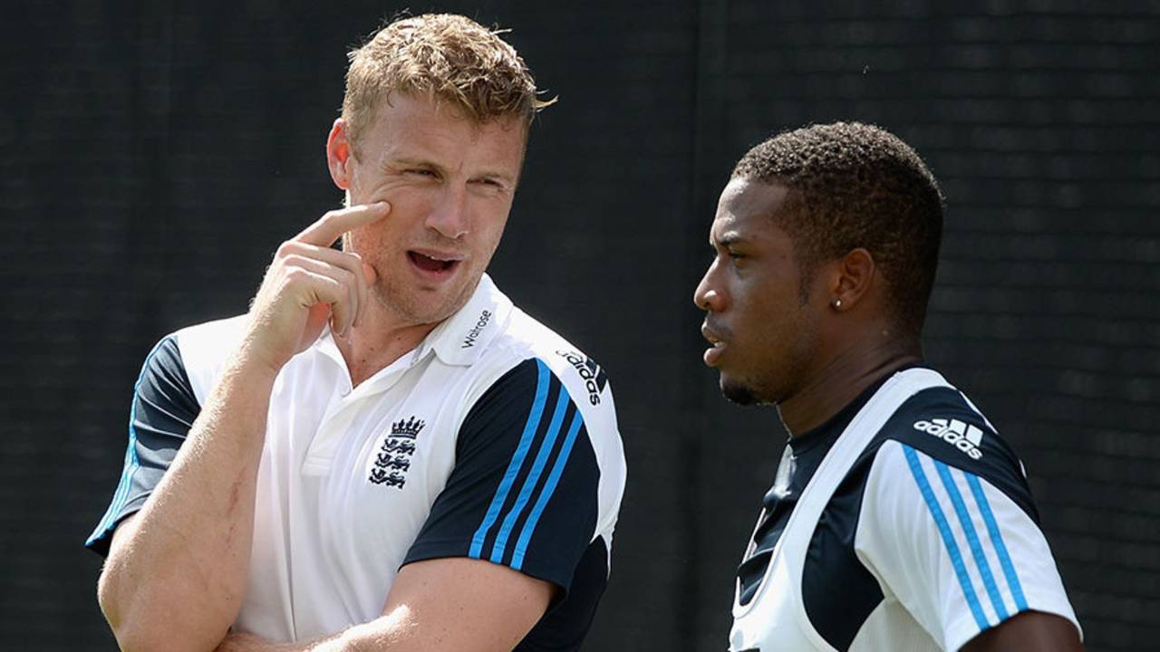 Andrew Flintoff, pictured with Chris Jordan, has been elected as the new president of the PCA&nbsp;&nbsp;&bull;&nbsp;&nbsp;Getty Images