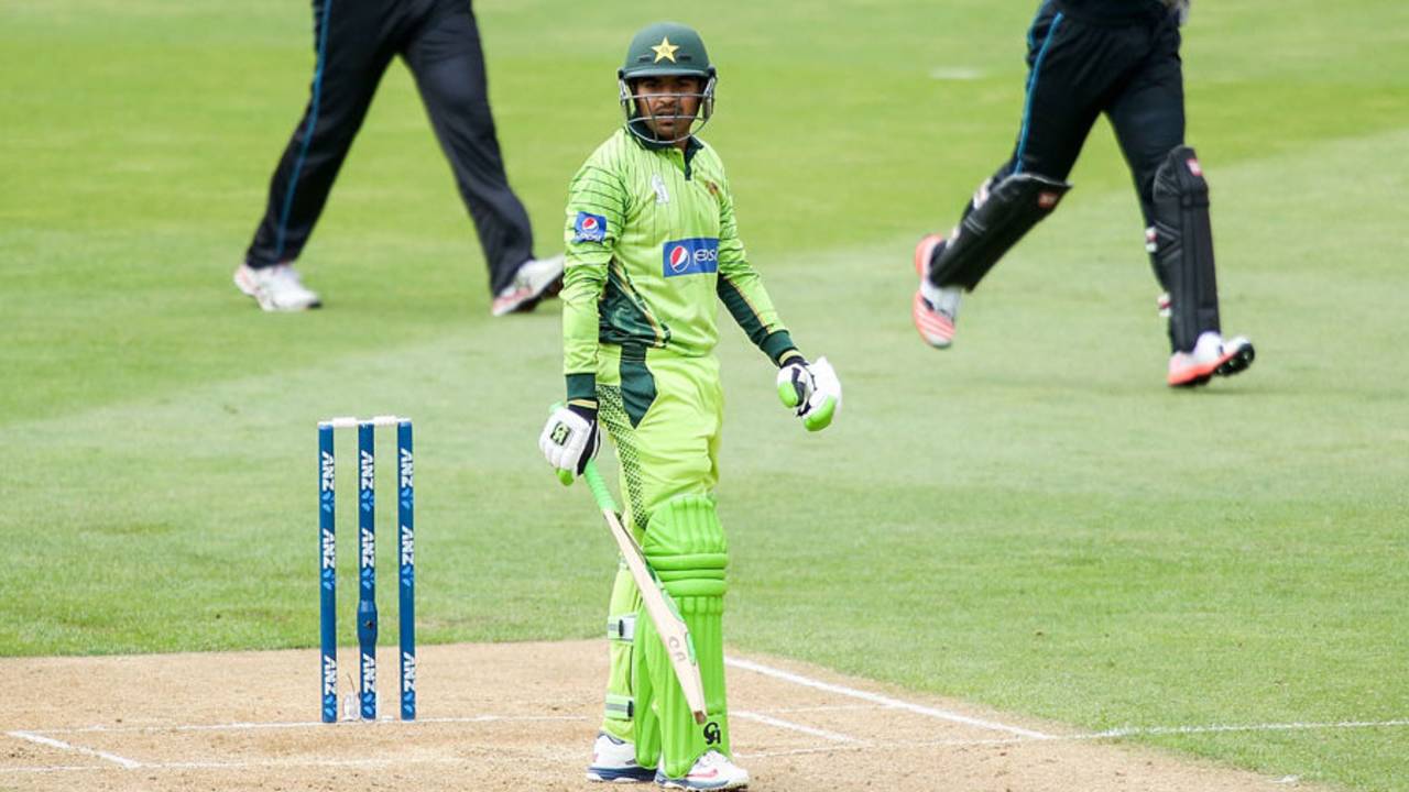Haris Sohail was dismissed off Corey Anderson's second ball, New Zealand v Pakistan, 1st ODI, Wellington, January 31, 2015