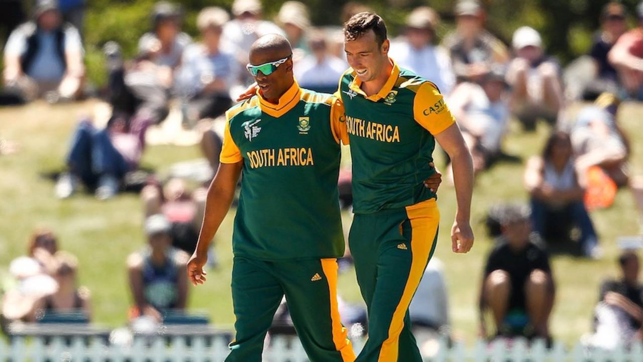 Vernon Philander and Kyle Abbott took two wickets each, New Zealand v South Africa, World Cup warm-up match, Christchurch, February 11, 2015