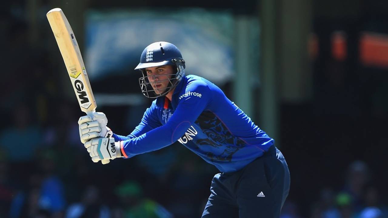 Alex Hales scored 31 before he was dismissed by Shahid Afridi, England v Pakistan, World Cup warm-up, Sydney, February 11, 2015