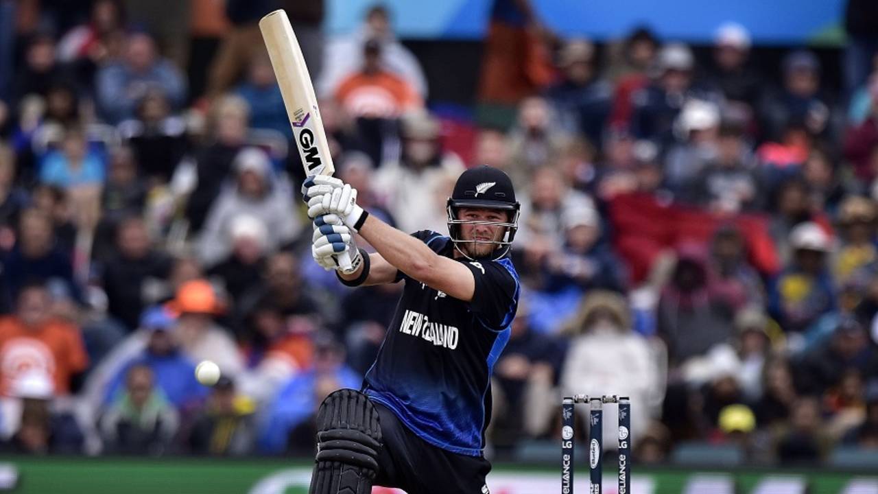 Corey Anderson smashed 75 off 46 balls to power New Zealand to 331, New Zealand v Sri Lanka, Group A, World Cup 2015, Christchurch, February 14, 2015