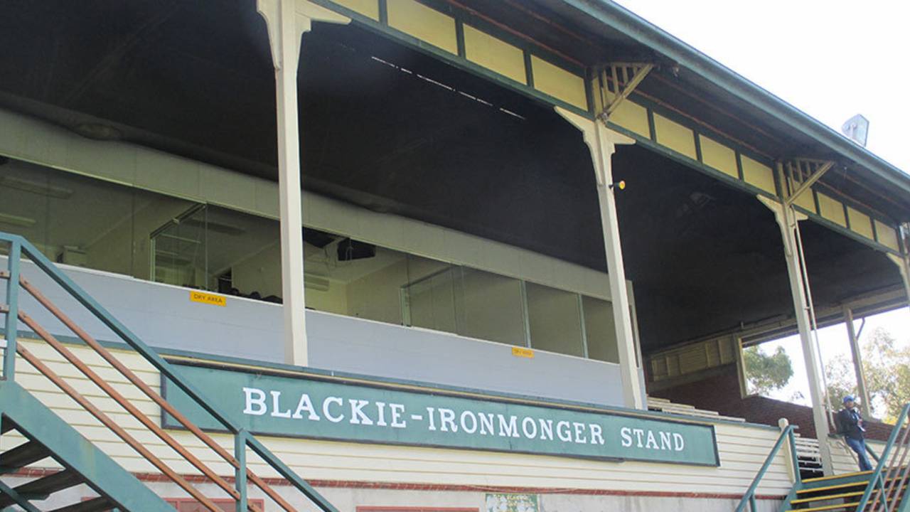 The old grandstand at Junction Oval, St Kilda, February 20, 2015