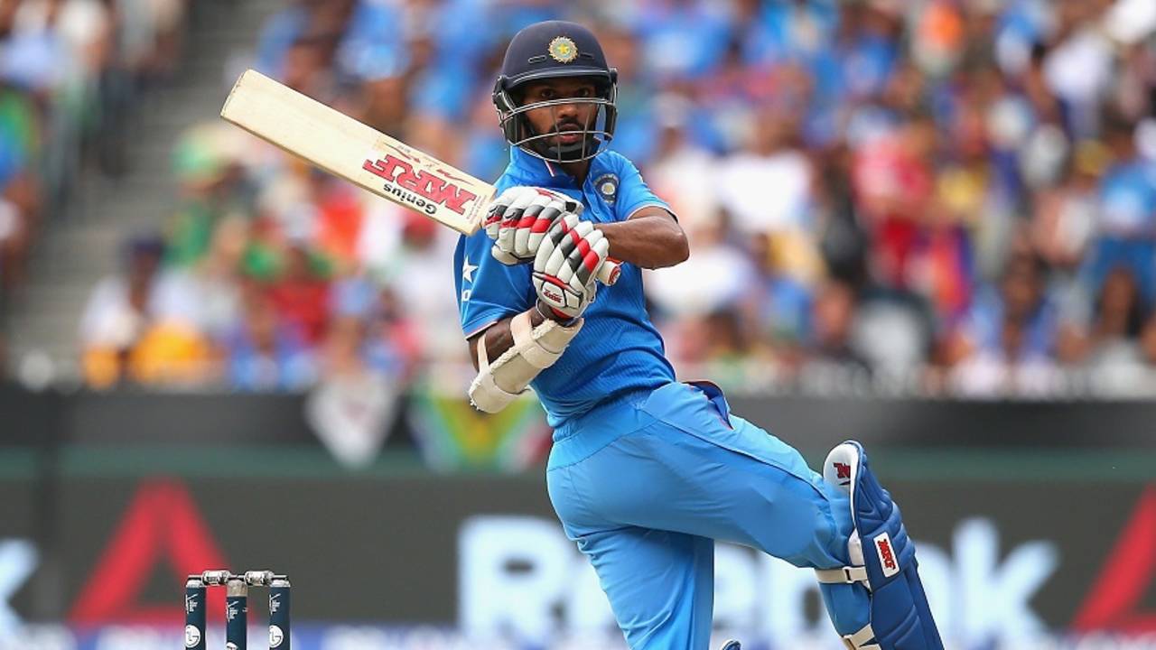 Shikhar Dhawan swivels and pulls, India v South Africa, World Cup 2015, Group B, Melbourne, February 22, 2015