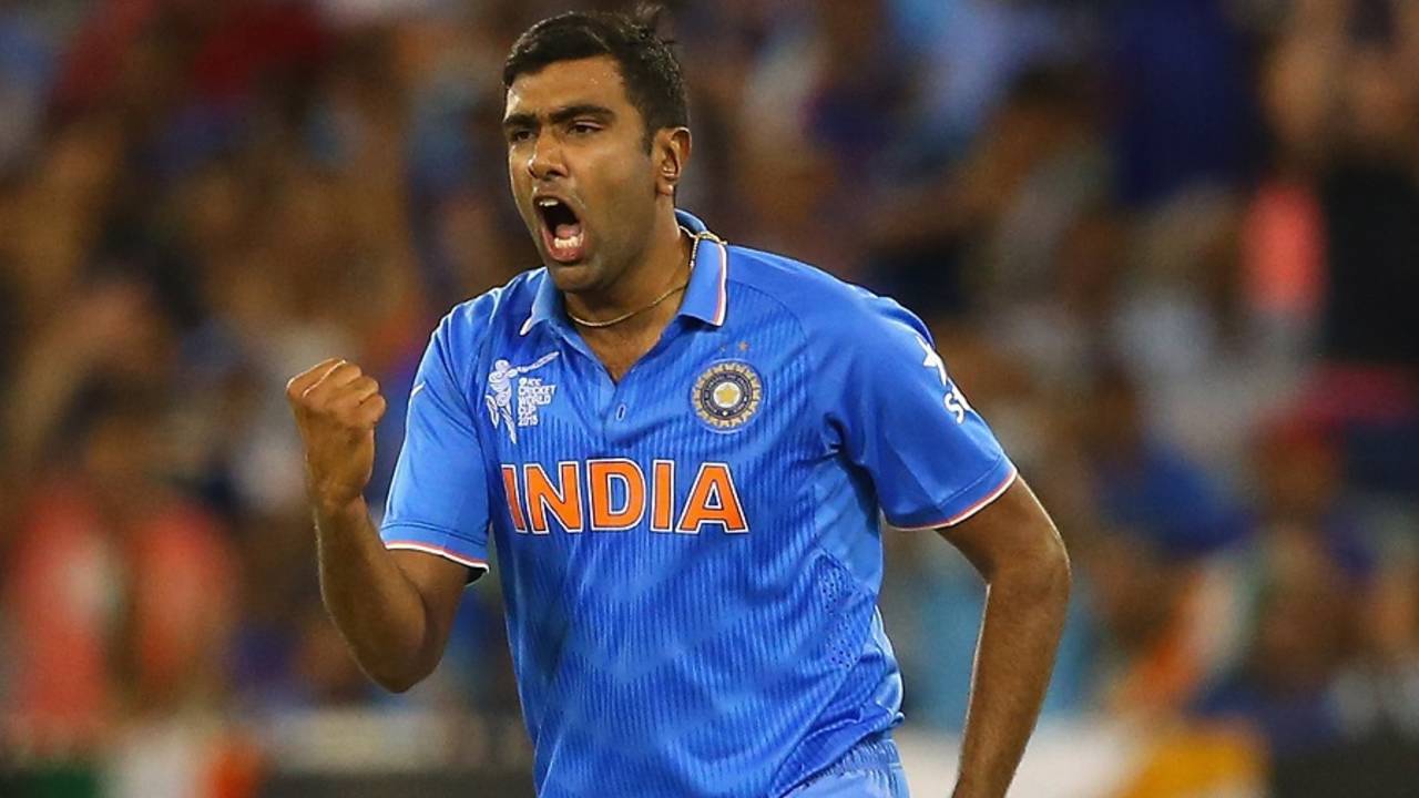R Ashwin roars after taking a wicket, India v South Africa, World Cup 2015, Group B, Melbourne, February 22, 2015