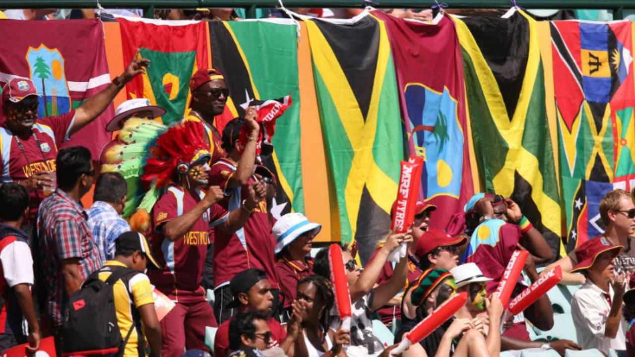 West Indies fans never fail to bring some colour and fervour to the stands, South Africa v West Indies, World Cup 2015, Group B, Sydney, February 27, 2015