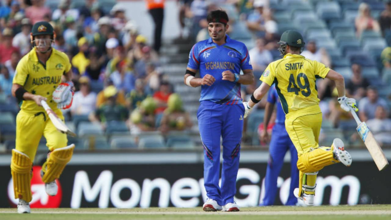 David Warner and Steven Smith racked up a century stand, Australia v Afghanistan, World Cup 2015, Group A, Perth, March 4, 2015